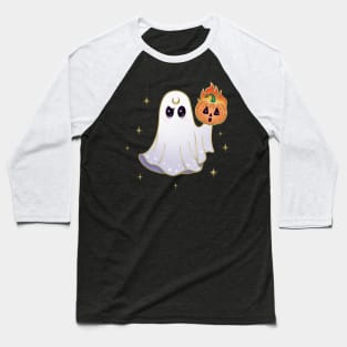 Aries Pumpkin Ghost Baseball T-Shirt